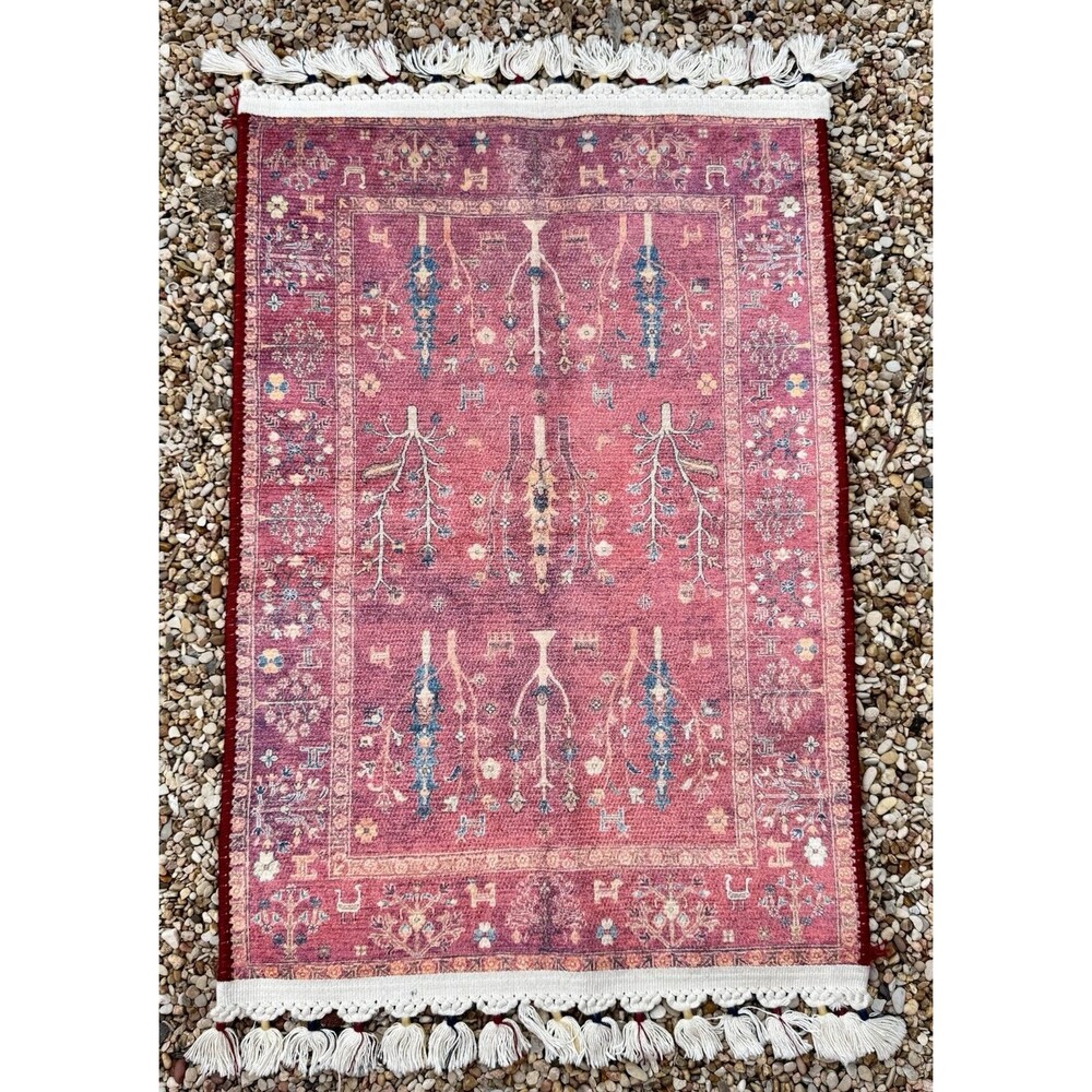 NEW Just Rugs Rustic Retreat 2x3 Machine Washable W Fringe & Non-Slip Backing